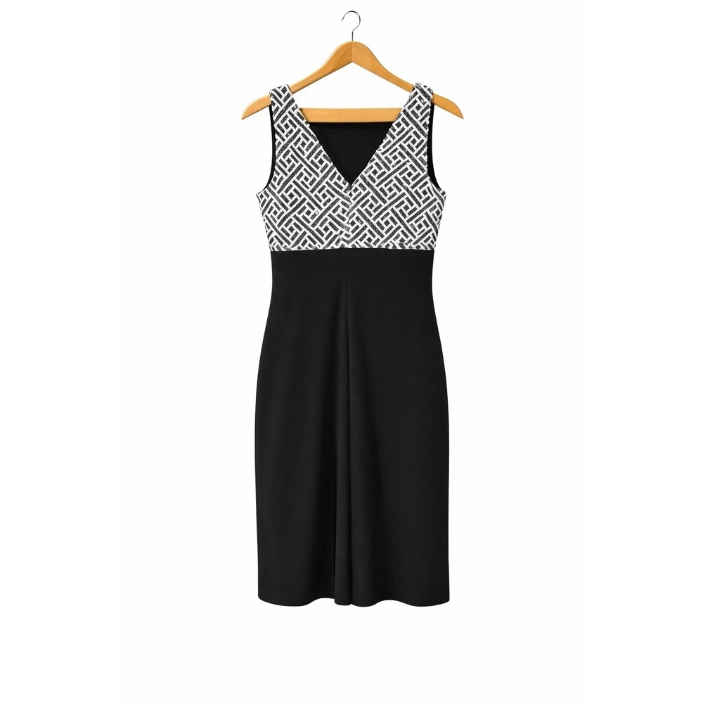 Lauren Ralph Lauren Evening Dress Black Size 12 Sleeveless Formal Cocktail Midi